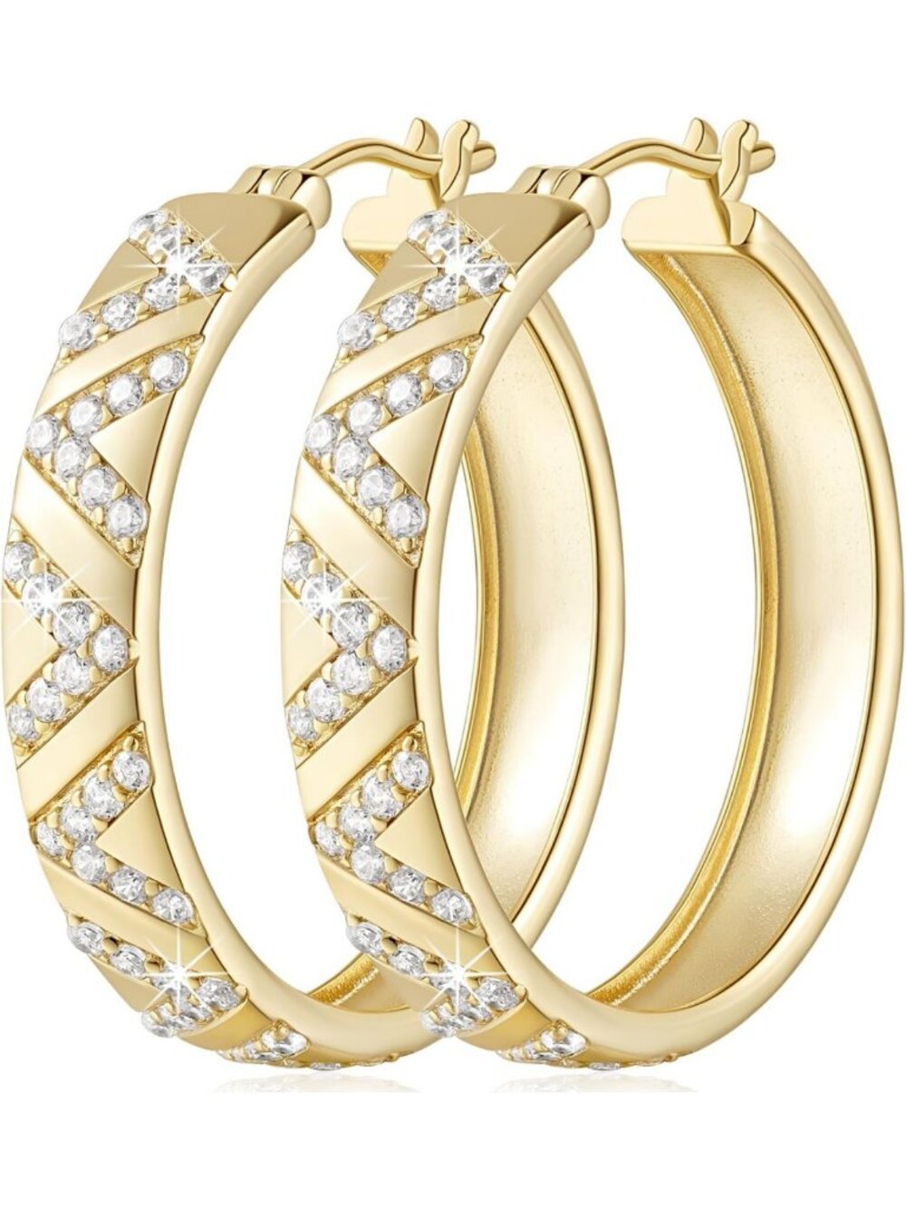 Elegant 14K Gold Hoop Earrings for Women | Stylish & Versatile Jewelry Accessory